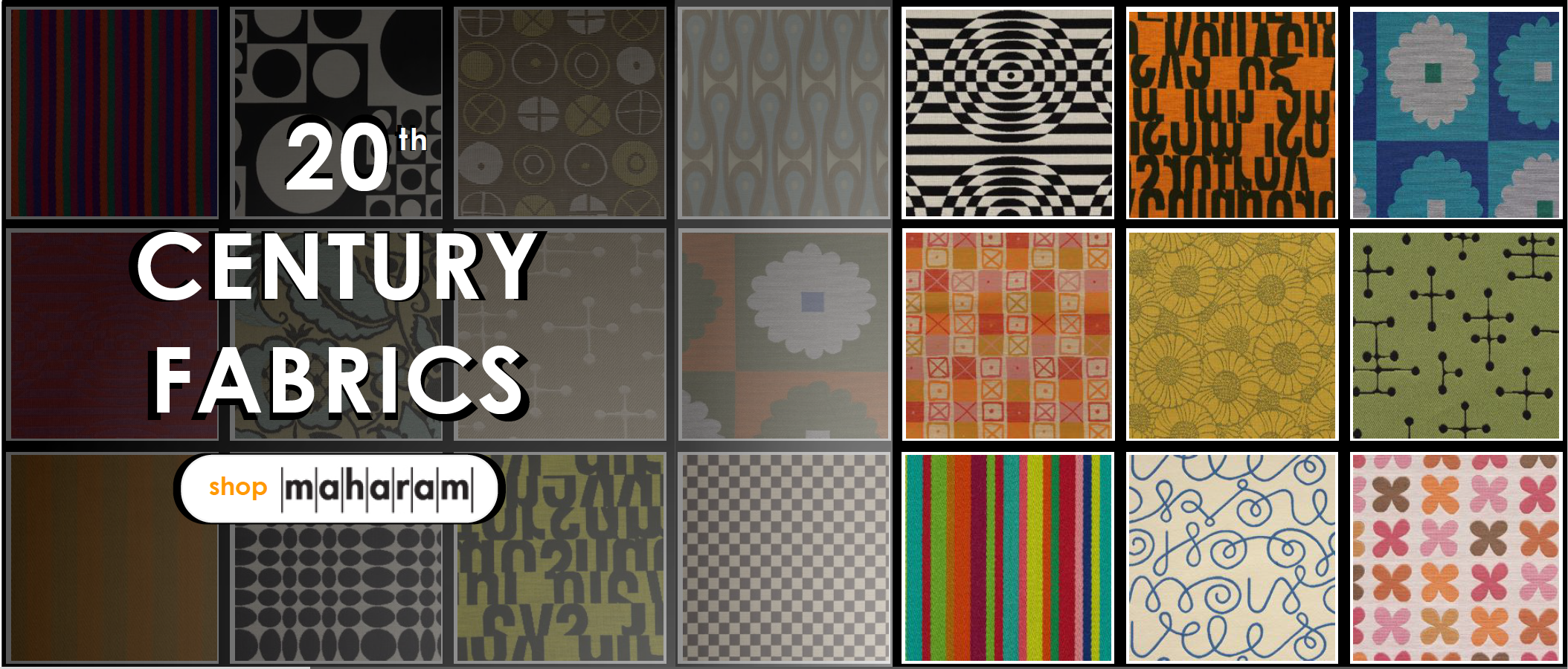 Mid century fabrics by Maharam